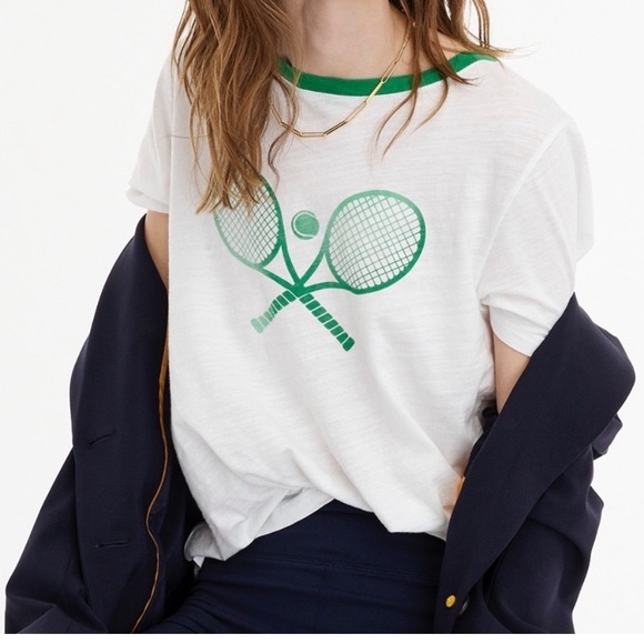 J. Crew Tops - J. Crew "Doubles" Vintage Cotton Crewneck T-shirt
